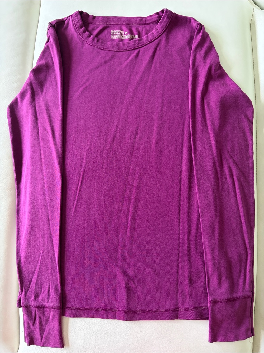 Massimo Supply Co. Women's Long Sleeve Crewneck Top - Magenta
